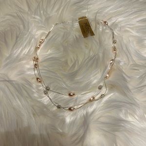 NWT Monet adjustable light pink sparkly necklace